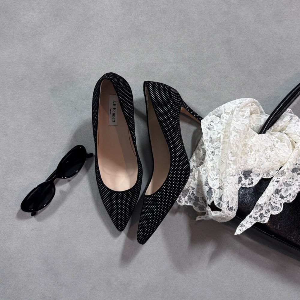 LK BENNETT POKA DOT HEELS
